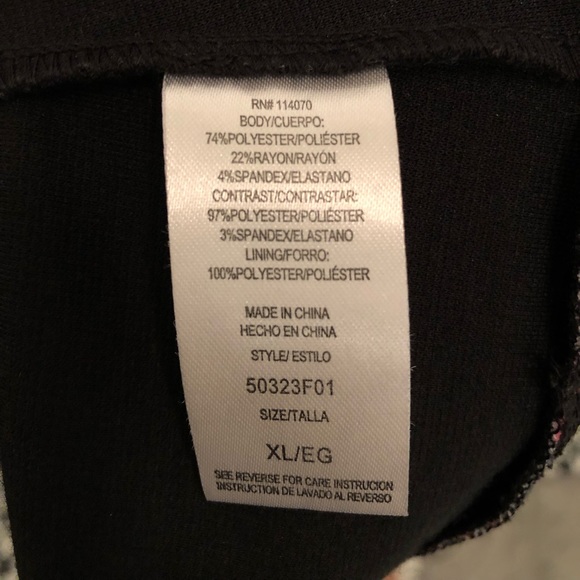 Kit and Sky Black Dress with Orange Print - Picture 6 of 7